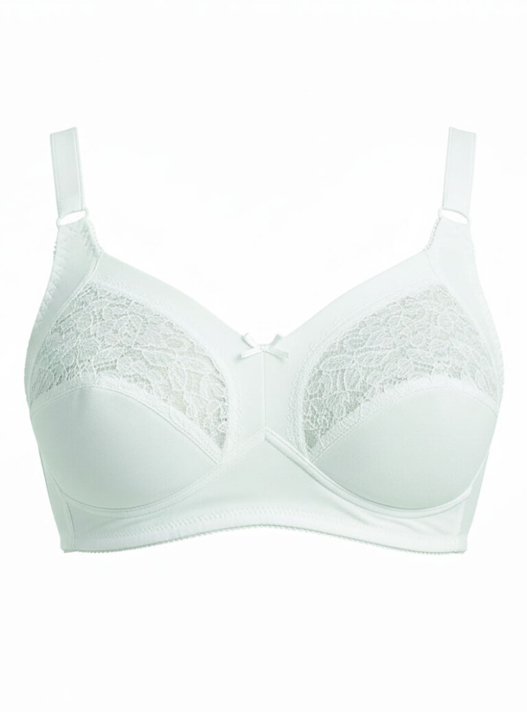 Maison Solfin - Soutien-gorge sans armatures en coton blanc – 115C