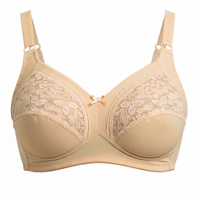 Maison Solfin - Soutien-gorge sans armatures en coton Rose poudre – 115C
