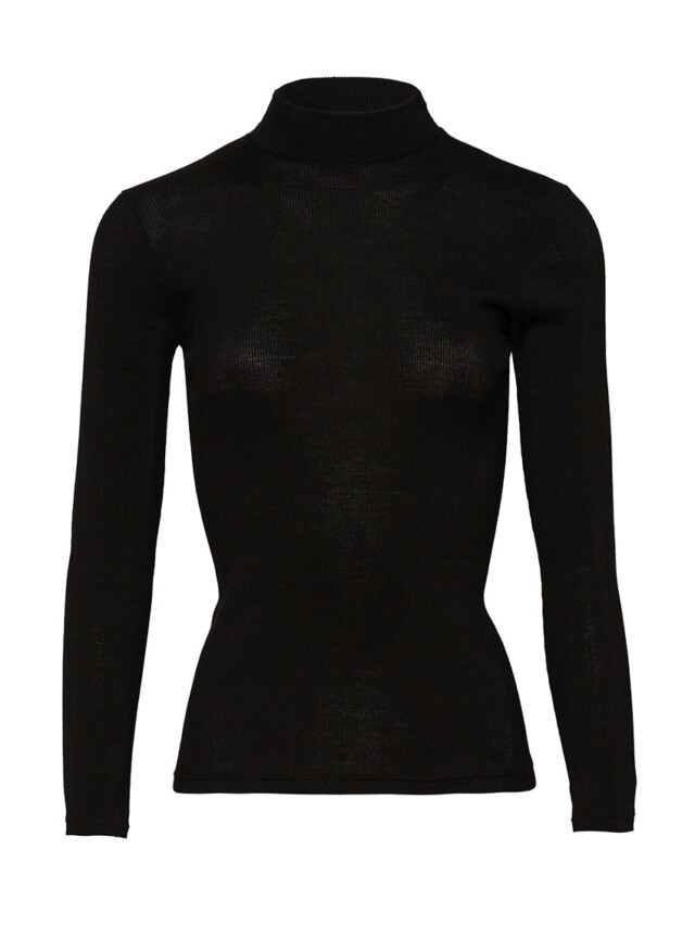 Maison-solfin - Pull chaussette femme laine et soie  noir – 4