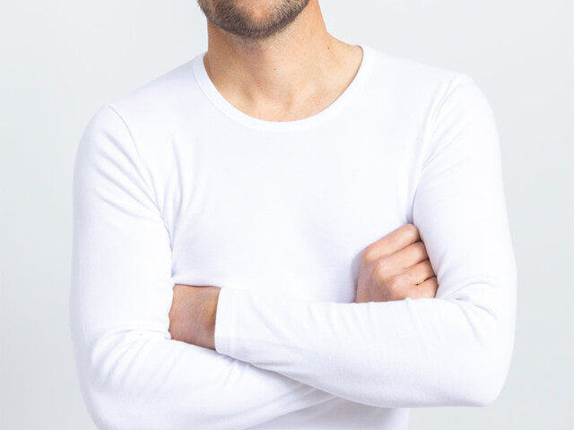 Maison-solfin - Tee-shirt homme manches longues en coton blanc – 5