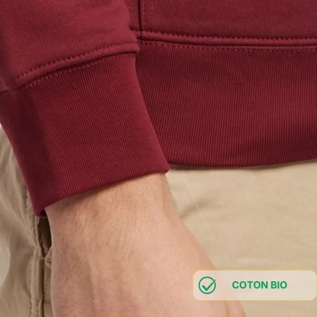 PALÂBA - Hoodie bordeaux homme | Coton bio – XL