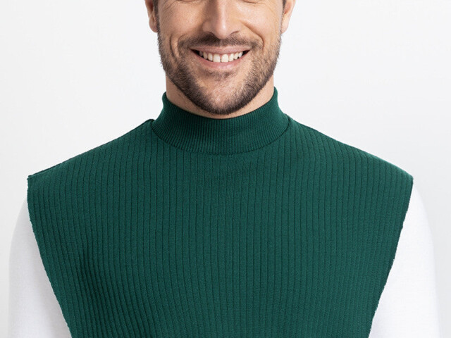 40001 973932b4 f085 46ed b3f4 f6c78baf2e87 Maison-solfin - Col plastron homme et femme - vert anglais – U