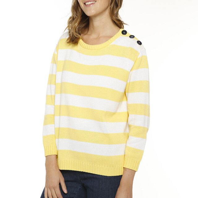 Maison Solfin - Pull marinière français - JAUNE CITRON – 38