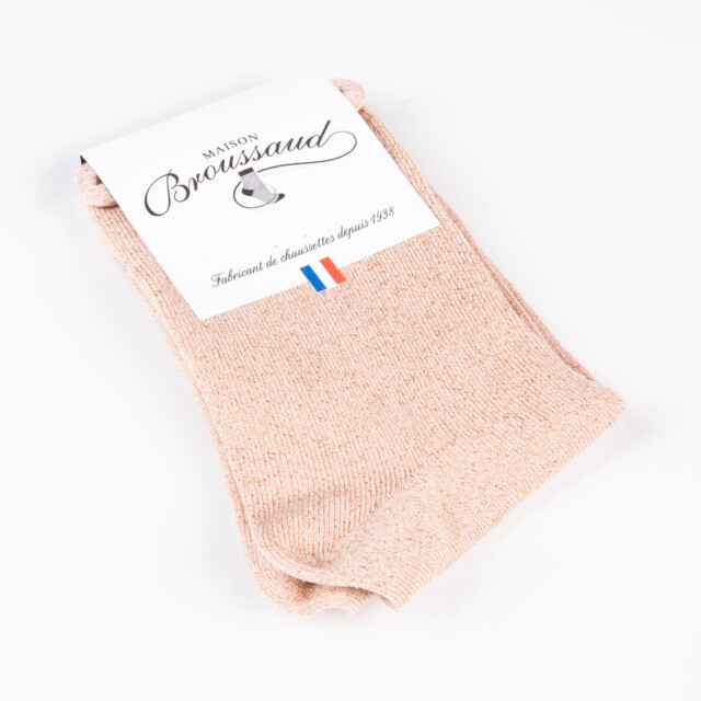 Maison Broussaud - Les Roulottées - chaussettes femme - coton rose – 39/41 / Rose Brillo