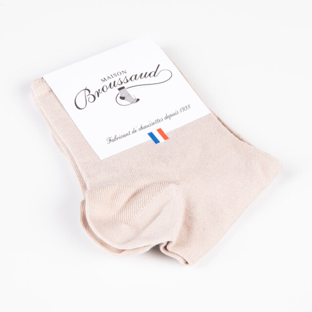Maison Broussaud - Les Légères - chaussettes femme - coton rose – 39/41 / Rose Pale