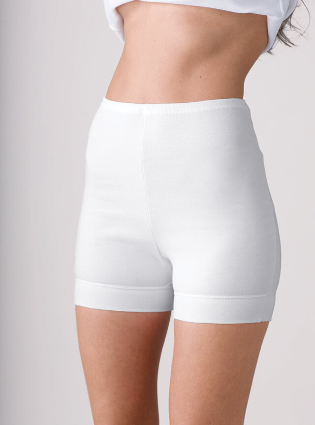 Culotte à jambes femme blanche par la marque MAISON SOLFIN MAISON SOLFIN - Culotte à jambes femme blanche