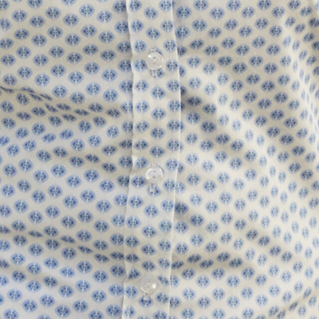 Maison-solfin - Chemisier femme en coton imprimé bleu – 42