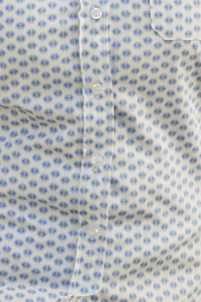 Maison-solfin - Chemisier femme en coton imprimé bleu – 42