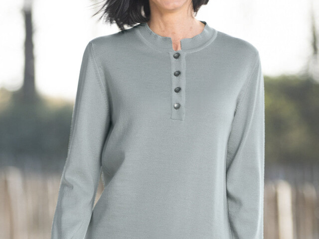 45671 9911634d cf0e 4d93 81b3 14518a93183e Maison-solfin - Pull laine fine mérinos femme col montant - VERT CELADON – 36