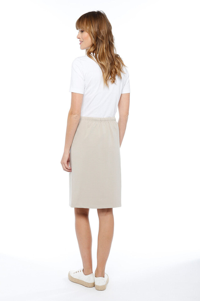 Maison-solfin - Jupe molleton femme beige – 42