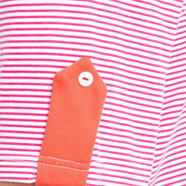 Maison-solfin - Chemise de nuit jersey doux rayé rouge – 5