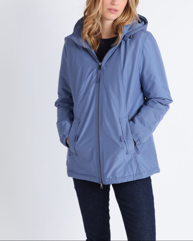 Parka doudoune femme bleu horizon par la marque MAISON SOLFIN MAISON SOLFIN - Parka doudoune femme bleu horizon