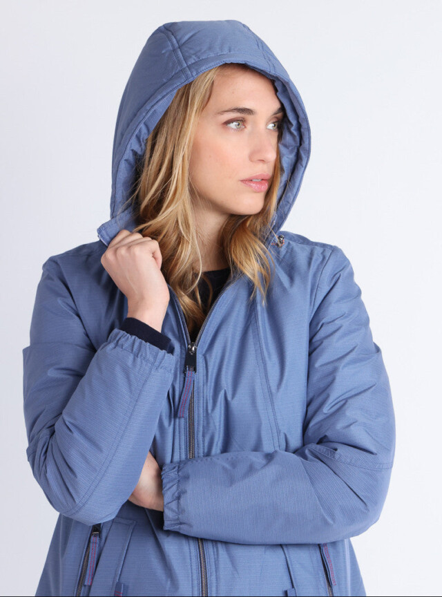 Maison-solfin - Parka doudoune femme bleu horizon – 46