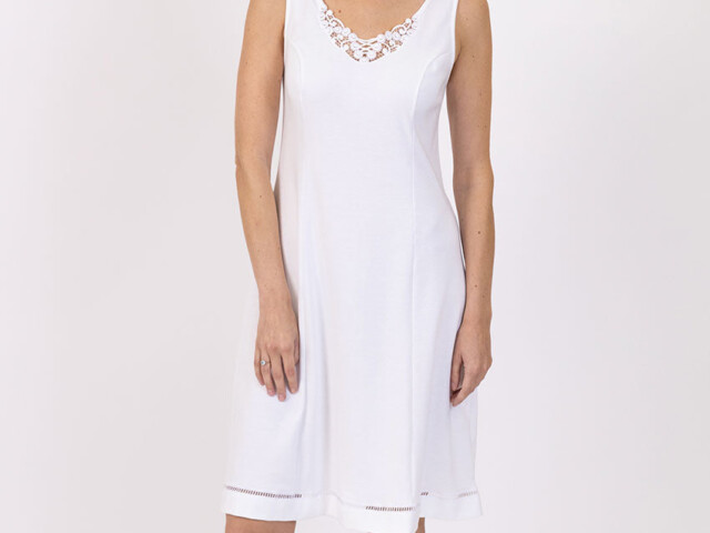 491 blanc 1 Maison Solfin - Fond de robe femme en coton blanc – 50