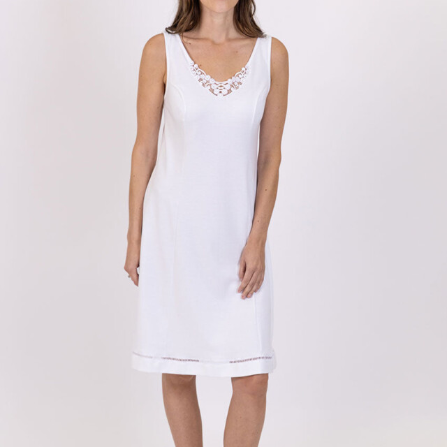 Maison Solfin - Fond de robe femme en coton blanc – 50