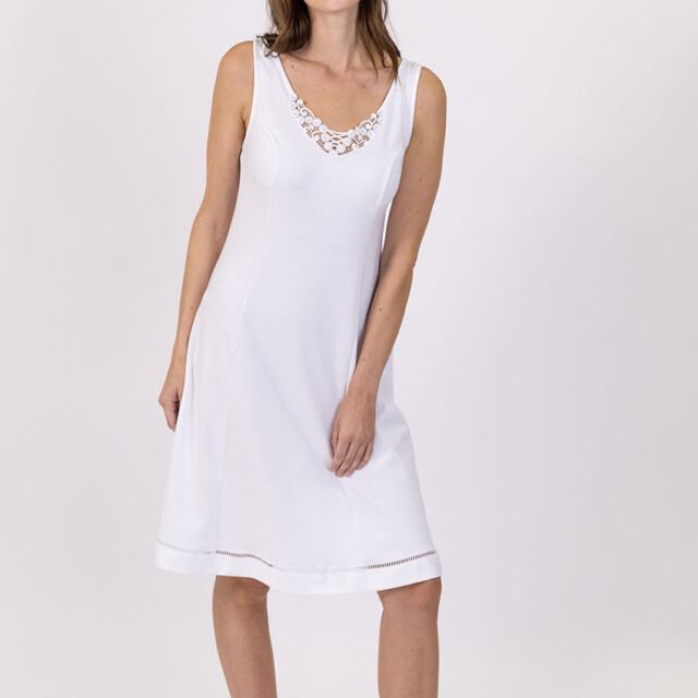 Maison Solfin - Fond de robe femme en coton blanc – 50