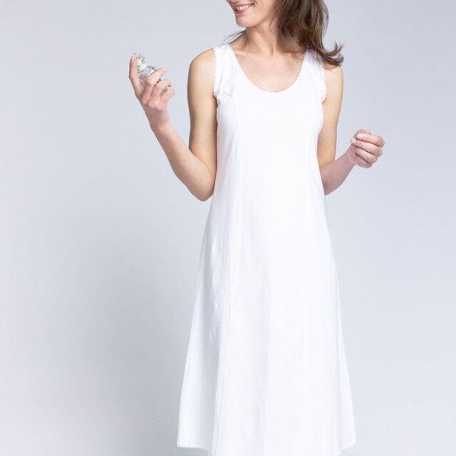 Maison Solfin - Fond de robe femme coton blanc – 40