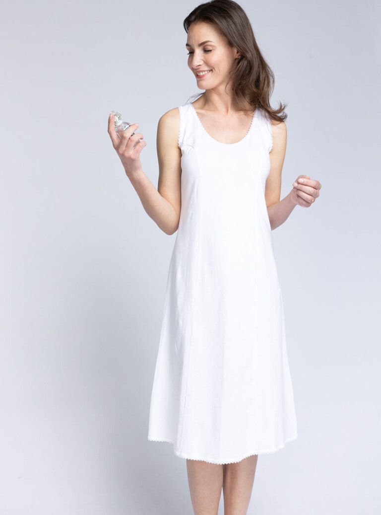 Maison Solfin - Fond de robe femme coton blanc – 40