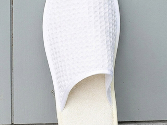 Maison-solfin - Chaussons en coton intérieur éponge Blanc – 41