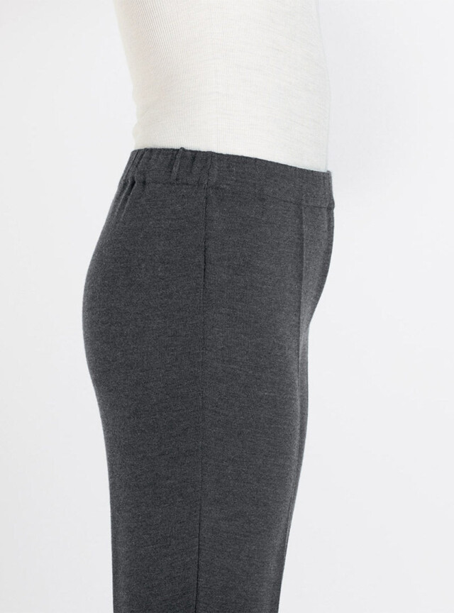 Maison Solfin - Pantalon femme en laine gris anthracite – 54