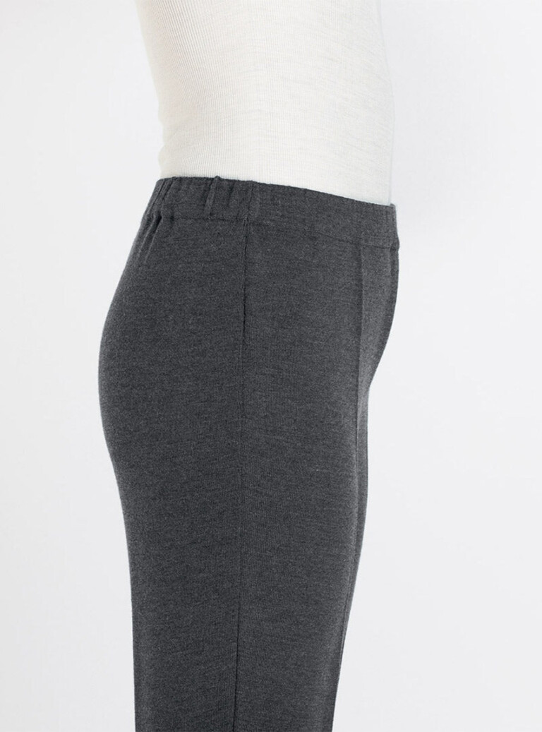 Maison Solfin - Pantalon femme en laine gris anthracite – 54