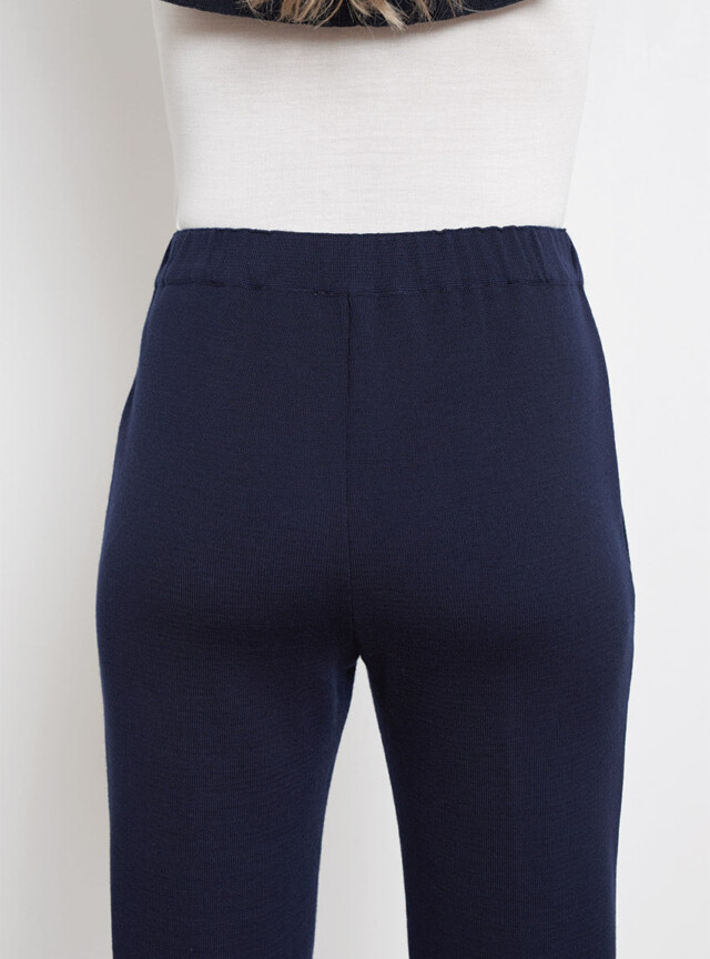 Maison Solfin - Pantalon femme en laine bleu marine – 54