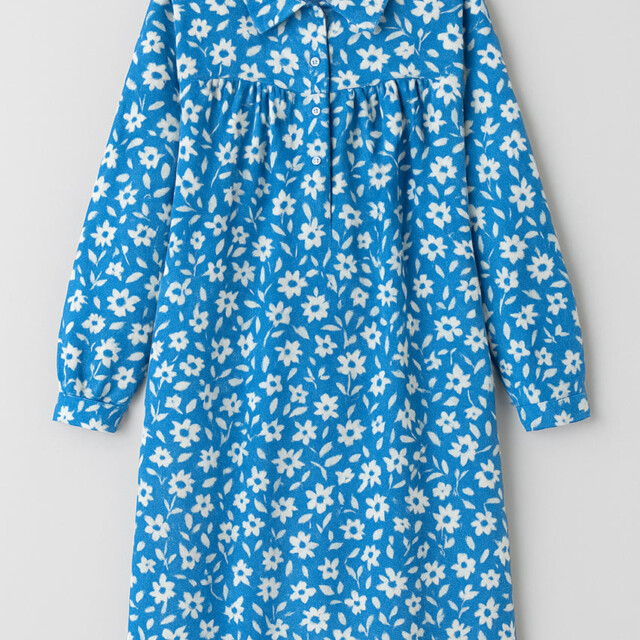 Maison-solfin - Chemise de nuit femme imprimés fleuris en coton floral bleu – 4