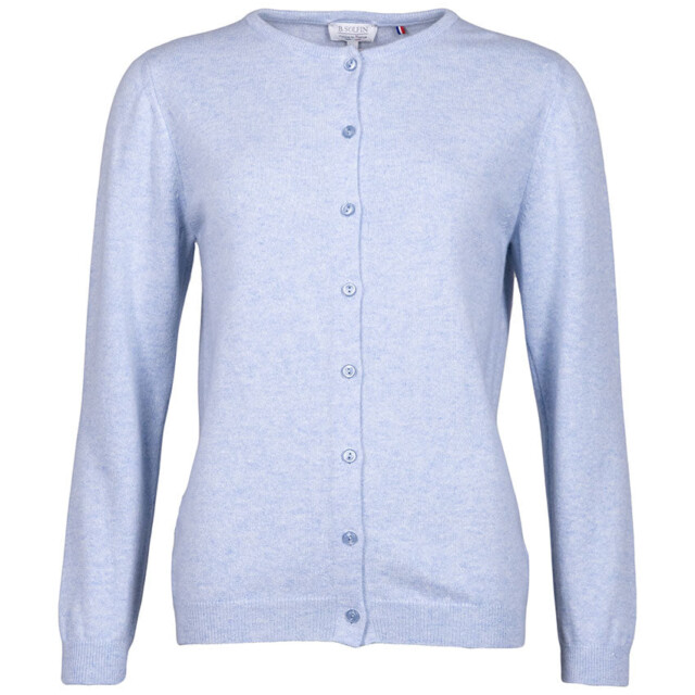 Maison Solfin - Cardigan femme en cachemire bleu chambray – 50