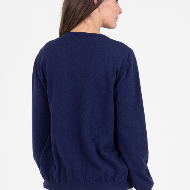Maison Solfin - Cardigan femme en cachemire marine chic – 48
