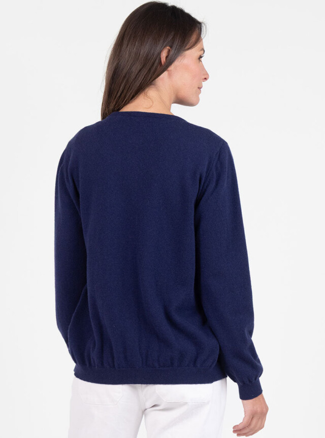 Maison Solfin - Cardigan femme en cachemire marine chic – 48