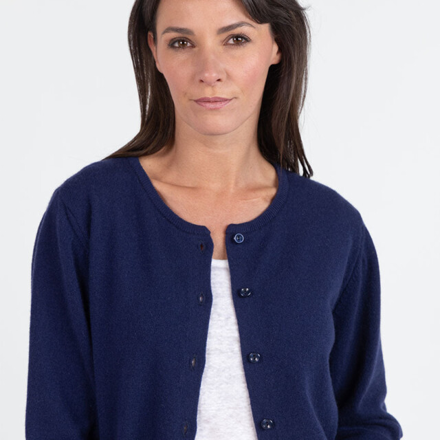 Maison Solfin - Cardigan femme en cachemire marine chic – 48