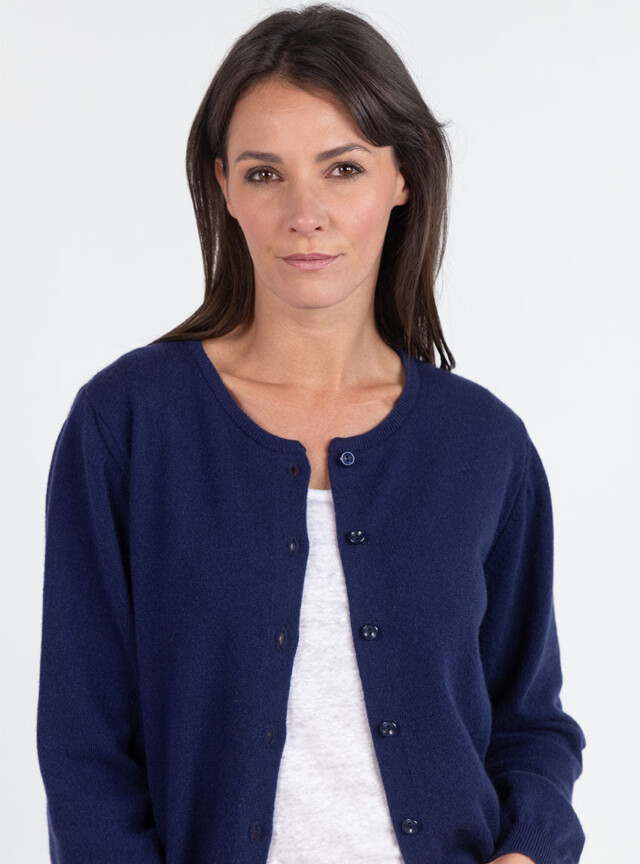 Maison Solfin - Cardigan femme en cachemire marine chic – 48