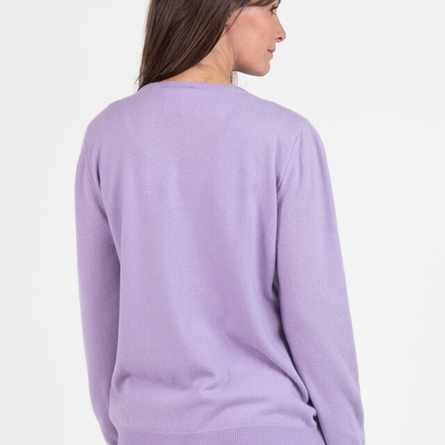 Maison Solfin - Cardigan femme en cachemire violet délicat – 50