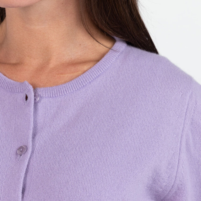 Maison Solfin - Cardigan femme en cachemire violet délicat – 50