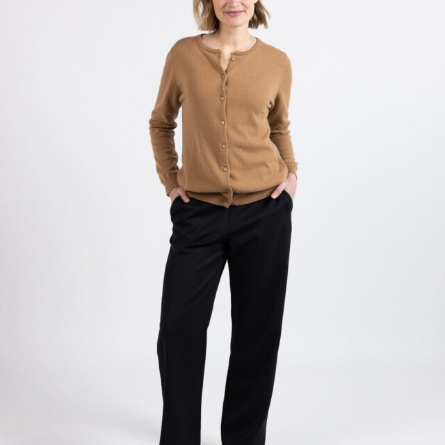 Maison Solfin - Cardigan femme en cachemire beige cuivre – 50