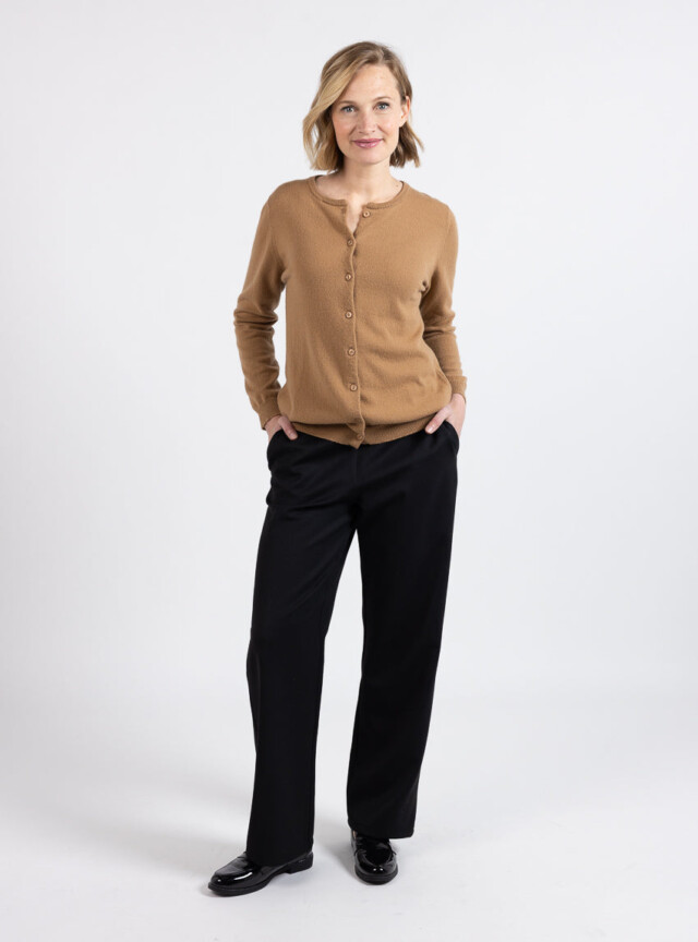 Maison Solfin - Cardigan femme en cachemire beige cuivre – 50