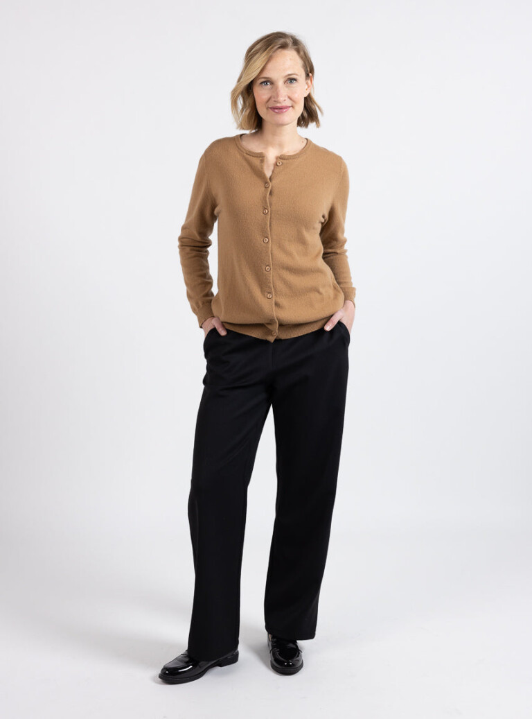 Maison Solfin - Cardigan femme en cachemire beige cuivre – 50