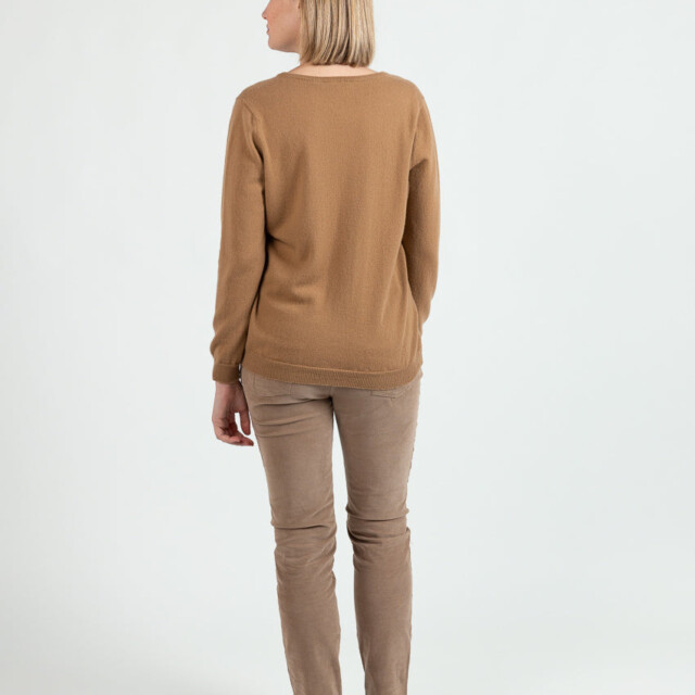 Maison Solfin - Cardigan femme en cachemire beige cuivre – 50