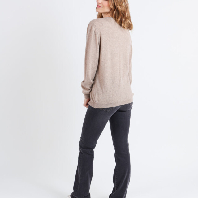 Maison Solfin - Cardigan femme en cachemire beige taupe – 50
