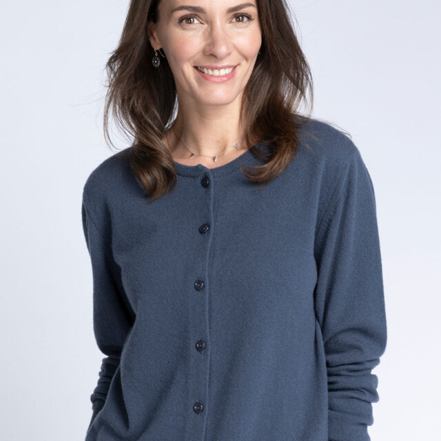 Maison Solfin - Cardigan femme en cachemire gris cendré – 46