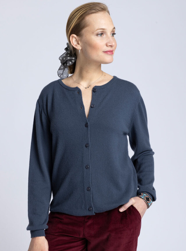 Maison Solfin - Cardigan femme en cachemire gris cendré – 46