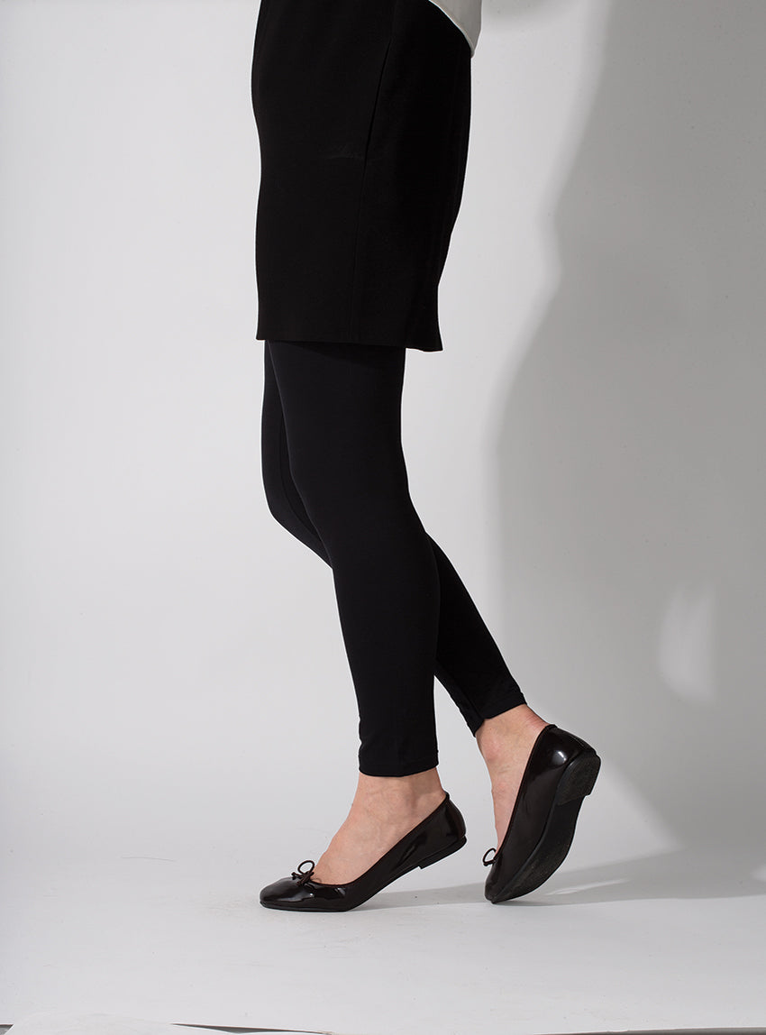6184 NOI 1 legging extensible coton noir Maison-solfin - Legging extensible femme noir – 4