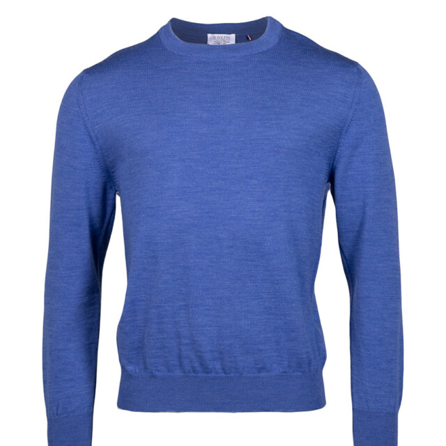 Maison Solfin - Pull homme en laine bleu élégant – 6
