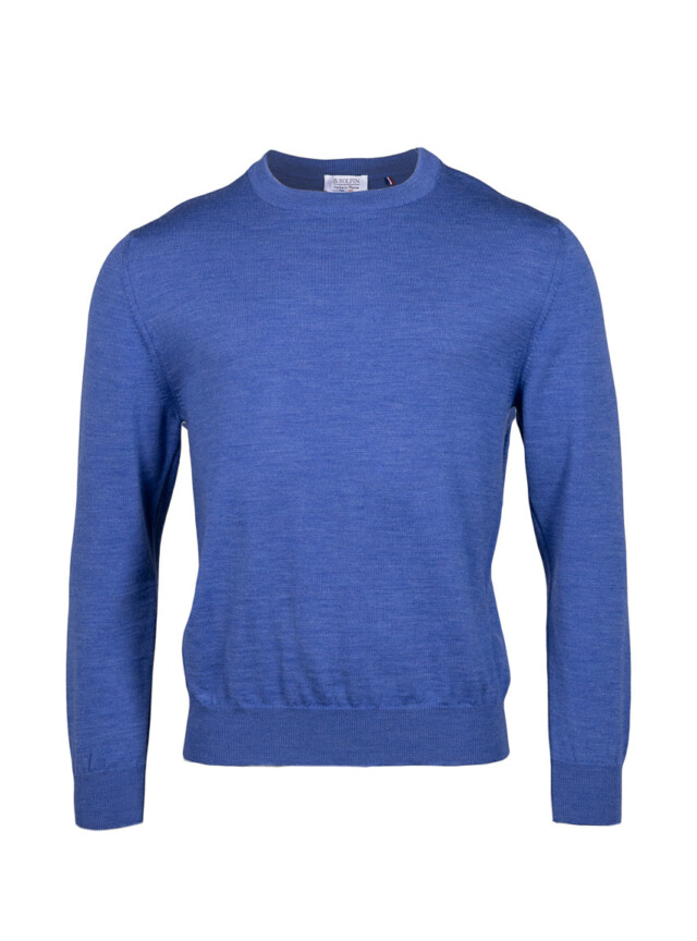 Maison Solfin - Pull homme en laine bleu élégant – 6