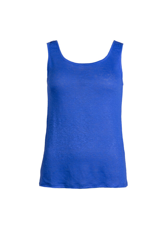 Maison-solfin - Débardeur femme en lin Bleu Indigo – 3
