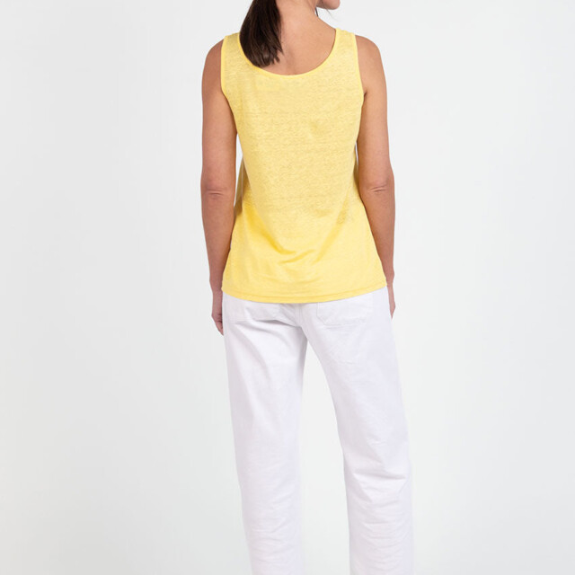 Maison Solfin - Débardeur femme en lin Jaune citron – 5