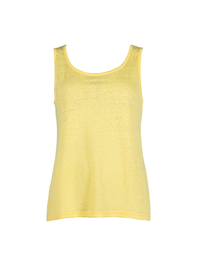 Maison Solfin - Débardeur femme en lin Jaune citron – 5