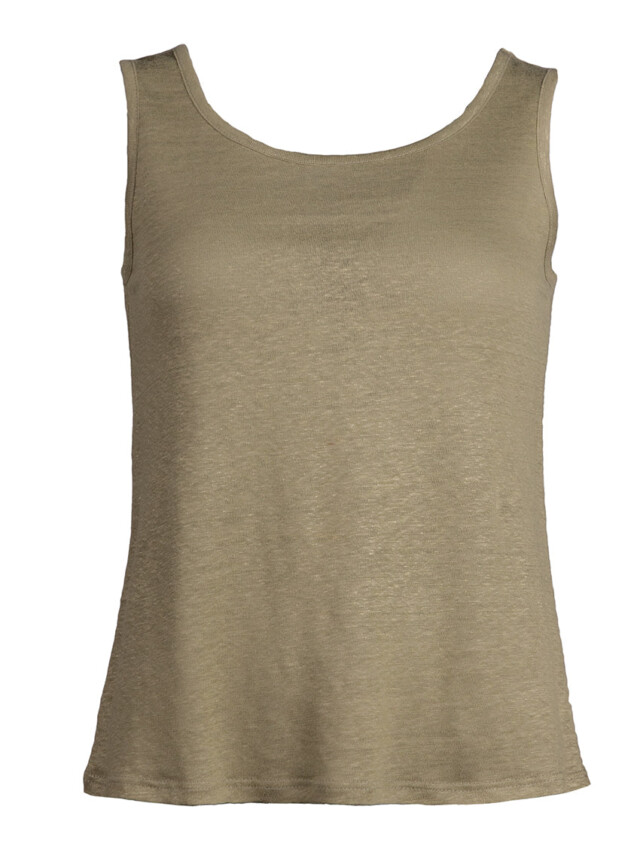 Maison-solfin - Débardeur femme en lin Vert Kaki – 5