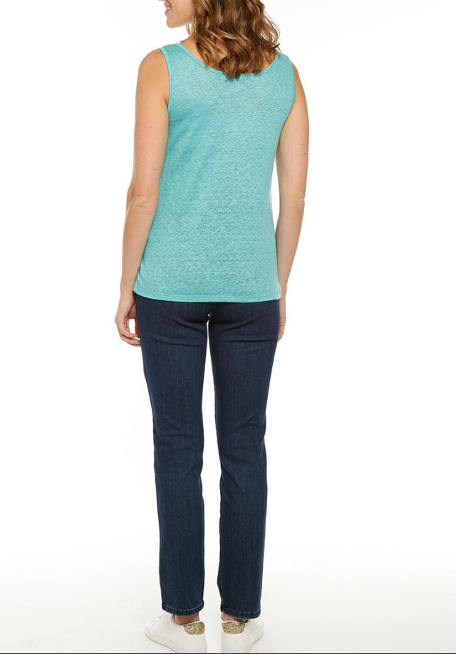 Maison-solfin - Débardeur femme en lin Vert Tropical – 5