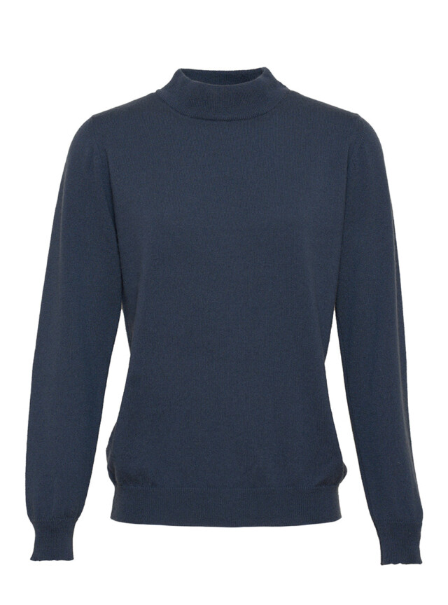 Maison-solfin - Pull col cheminée femme 100% cachemire Gris Cendré – 46